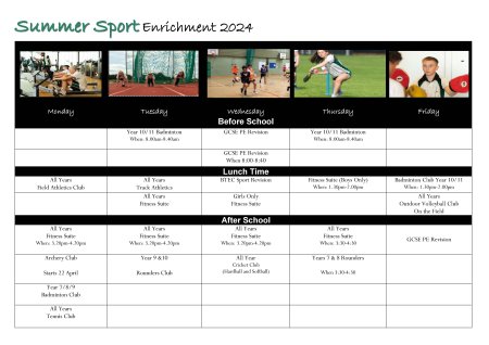 Spring Sports Enrichment 2024