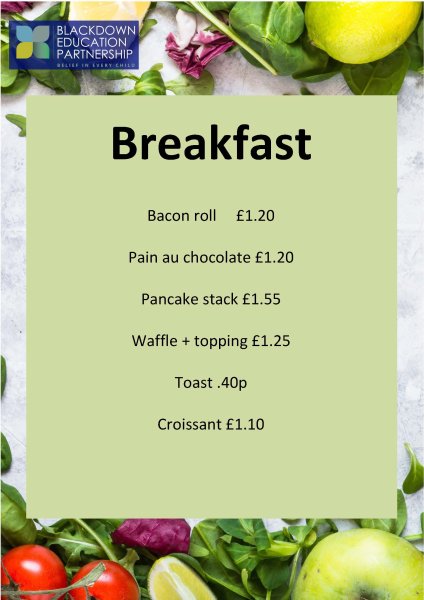 Breakfast Menu