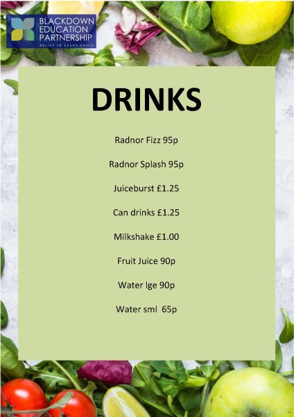 Drinks Price list